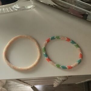 Aid Through Trade Colorful Beaded  Ankle Bracelet Set (2)